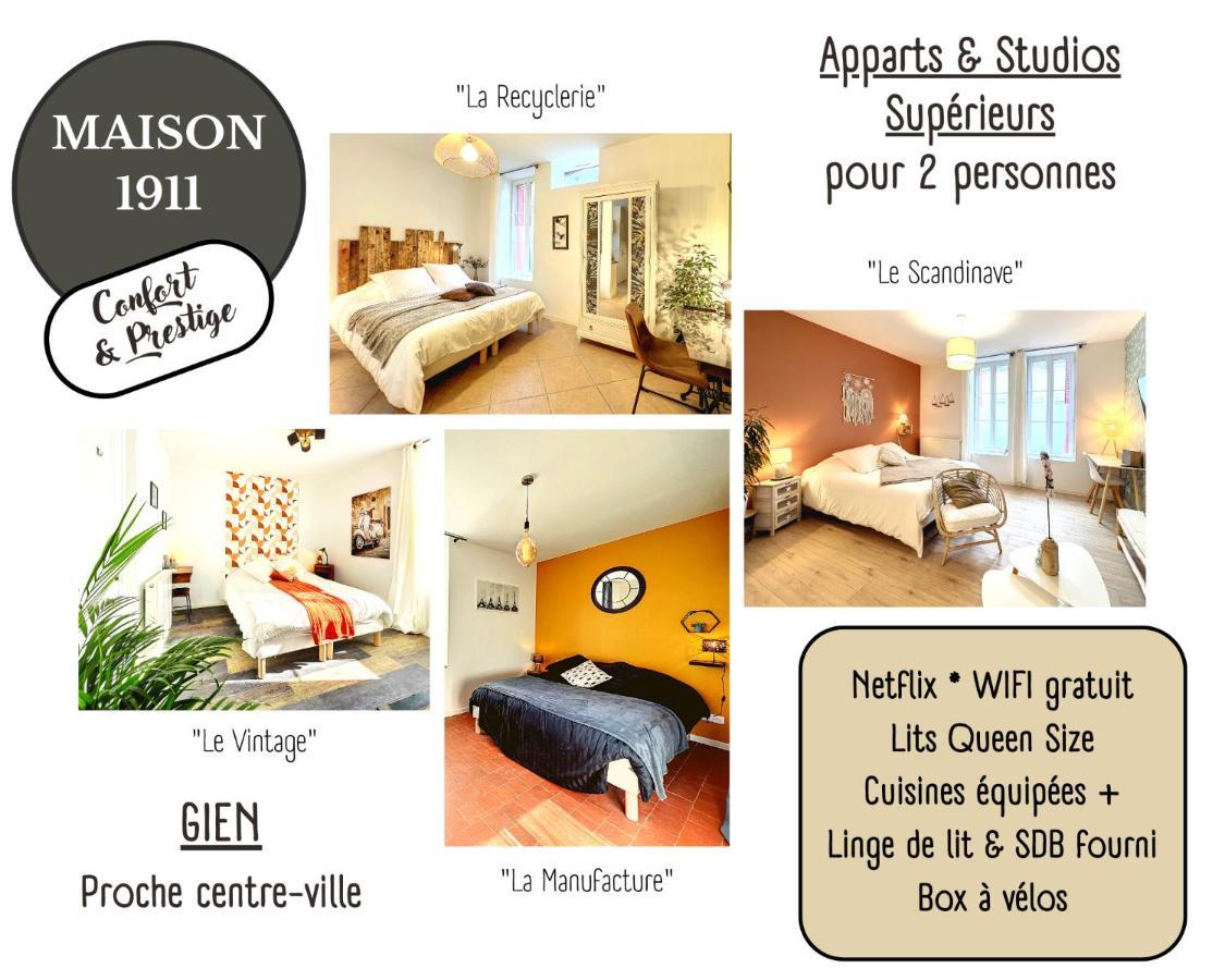 Studio La Recyclerie - Maison 1911 - Confort & Prestige Gien Esterno foto